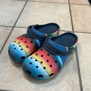 CROCS Multicolor Striped Clogs